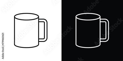 Mug icon. Premium pictogram isolated on a white background.