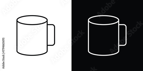 Mug icon. Premium pictogram isolated on a white background.