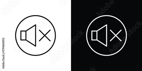 Mute icon. Premium pictogram isolated on a white background.