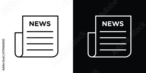News icon. Premium pictogram isolated on a white background.