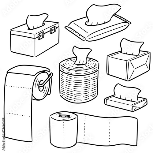 vector set of tissue papers