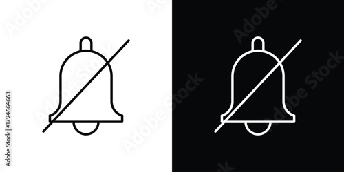 Notification off icon. Premium pictogram isolated on a white background.
