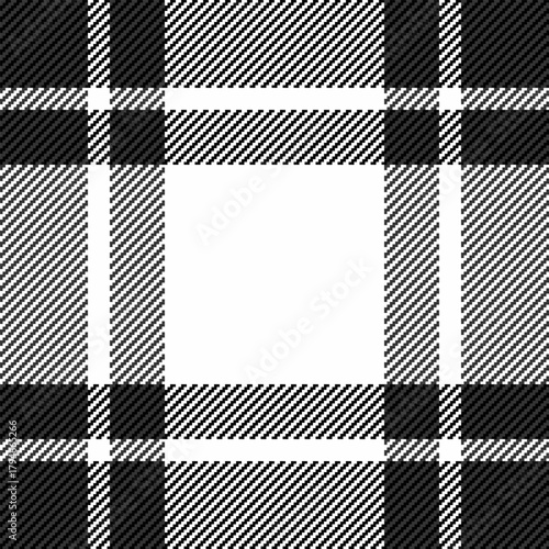 Overlayed check texture textile, fibre seamless vector tartan. Greeting background pattern plaid fabric in grey and black colors.