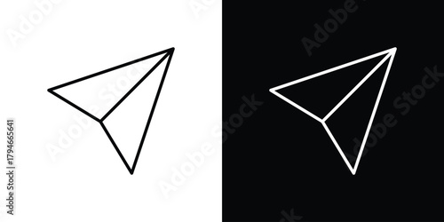 Paper plane icon. Premium pictogram isolated on a white background.