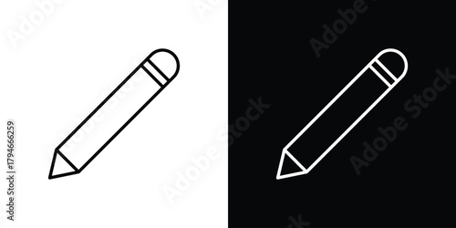 Pencil icon. Premium pictogram isolated on a white background.