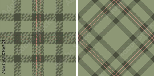 Seamless texture vector of textile tartan plaid with a check fabric pattern background. Set in summer colors for luxurious bed linens.