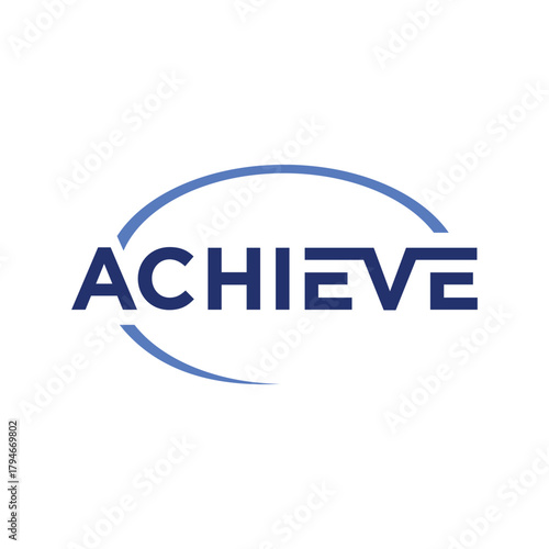Achieve logo design wordmark  typography font text vector inspiration.