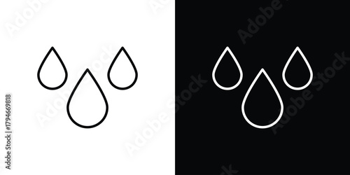 Raindrops icon. Premium pictogram isolated on a white background.