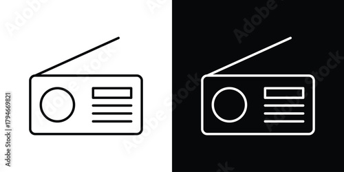 Radio icon. Premium pictogram isolated on a white background.