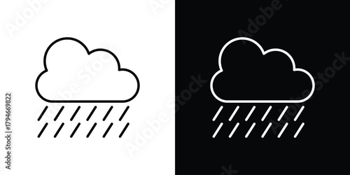 Rain icon. Premium pictogram isolated on a white background.