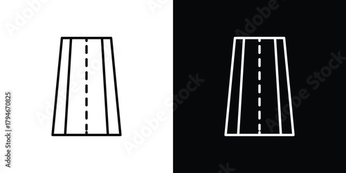 Road icon. Premium pictogram isolated on a white background.