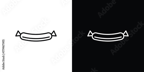 Sausage icon. Premium pictogram isolated on a white background.