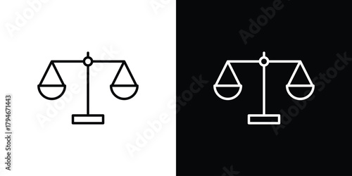 Scale icon. Premium pictogram isolated on a white background.
