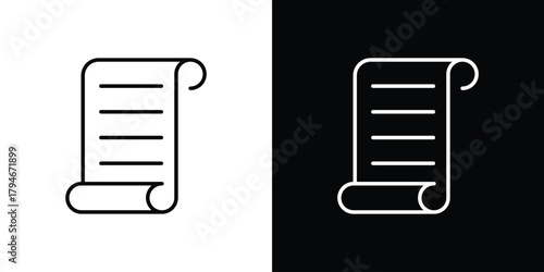 Scroll icon. Premium pictogram isolated on a white background.