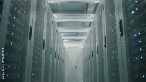 Data Center Server Room - A Glimpse into the Digital Realm.