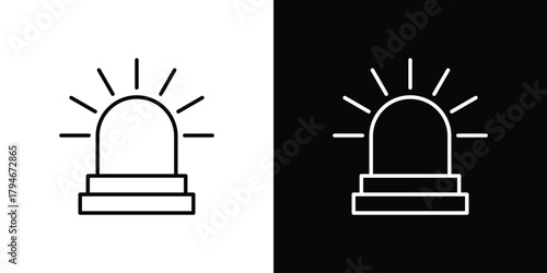 Siren icon. Premium pictogram isolated on a white background.
