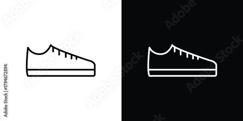 Sneaker icon. Premium pictogram isolated on a white background.