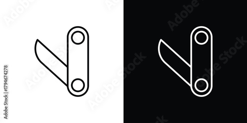 Swiss Knife icon. Premium pictogram isolated on a white background.