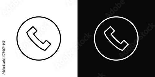 Telephone icon. Premium pictogram isolated on a white background.