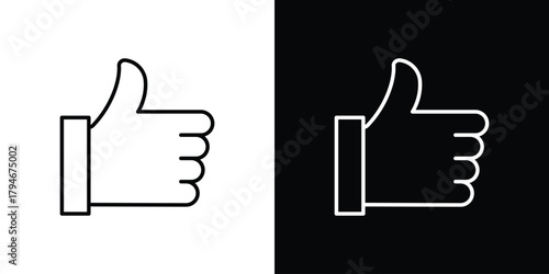 Thumb icon. Premium pictogram isolated on a white background.