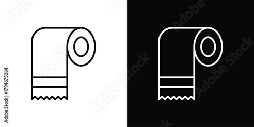 Toilet Paper icon. Premium pictogram isolated on a white background.
