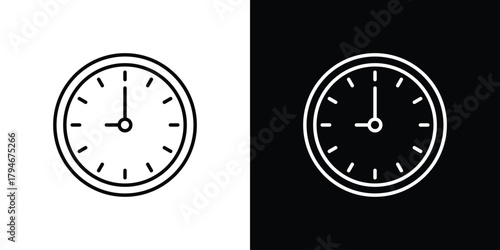 Time icon. Premium pictogram isolated on a white background.