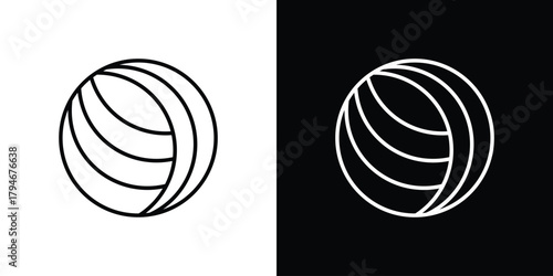 Volley ball icon. Premium pictogram isolated on a white background.