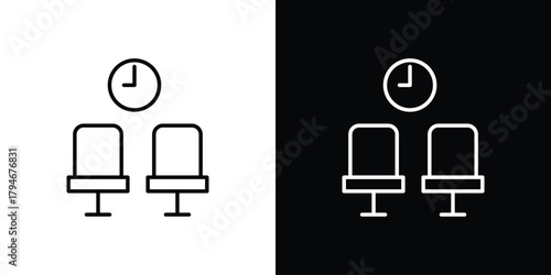 Waiting Room icon. Premium pictogram isolated on a white background.