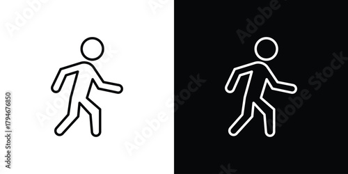 Walk icon. Premium pictogram isolated on a white background.