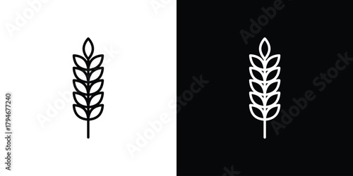 Wheat icon. Premium pictogram isolated on a white background.