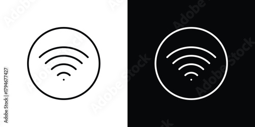 Wifi icon. Premium pictogram isolated on a white background.