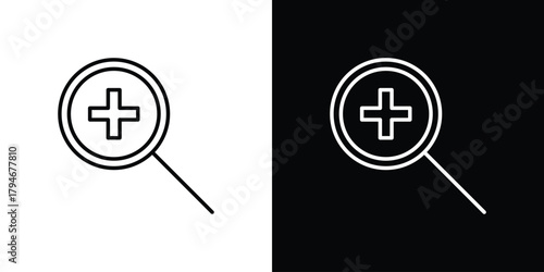 Zoom in icon. Premium pictogram isolated on a white background.