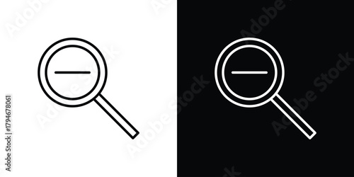 Zoom out icon. Premium pictogram isolated on a white background.