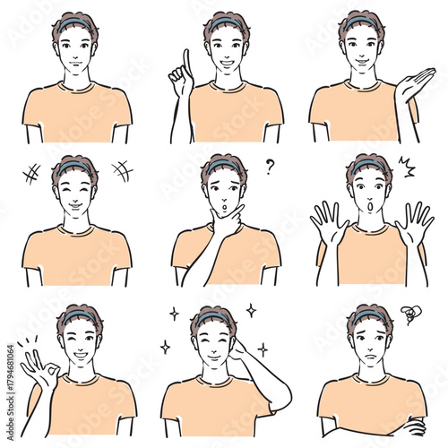 美容男子の表情いろいろ　ノーマル1