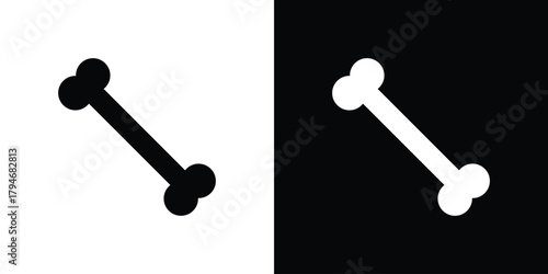 Bone icon, outline vector sign, linear and solid style. vector symbol on white background