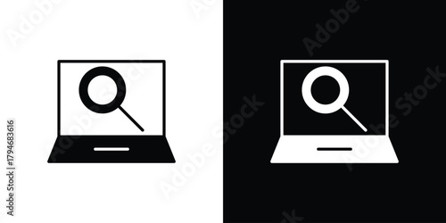 Browsing icon, outline vector sign, linear and solid style. vector symbol on white background