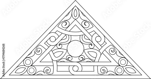 Armenian Churches Khachkar motives ornaments, the carving on the front of altar of Gandzasar Church 
