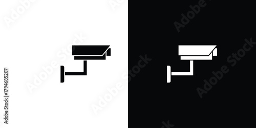CCTV icon, outline vector sign, linear and solid style. vector symbol on white background