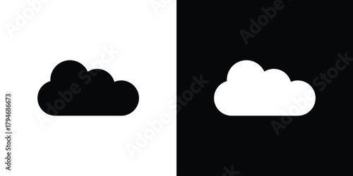 Cloud icon, outline vector sign, linear and solid style. vector symbol on white background