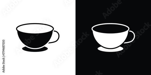 Coffee icon, outline vector sign, linear and solid style. vector symbol on white background
