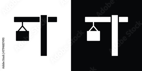 Construction icon, outline vector sign, linear and solid style. vector symbol on white background