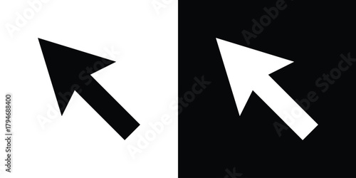 Cursor arrow icon, outline vector sign, linear and solid style. vector symbol on white background