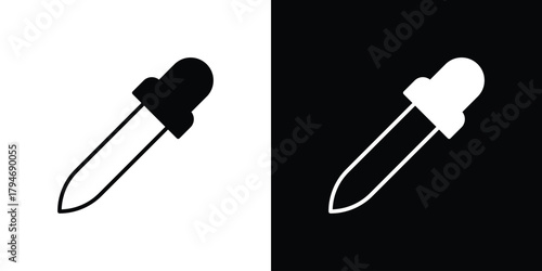Dropper icon, outline vector sign, linear and solid style. vector symbol on white background