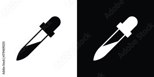 Dropper icon, outline vector sign, linear and solid style. vector symbol on white background