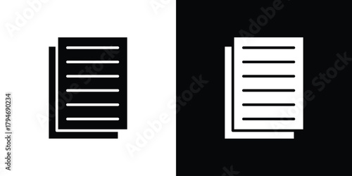 Duplicate icon, outline vector sign, linear and solid style. vector symbol on white background