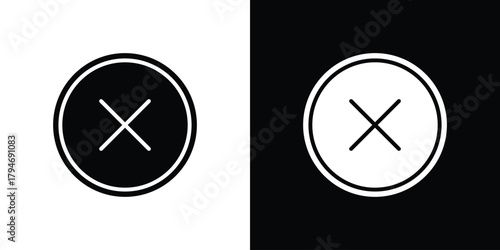 Error icon, outline vector sign, linear and solid style. vector symbol on white background