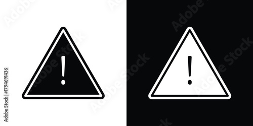 Exclamation icon, outline vector sign, linear and solid style. vector symbol on white background