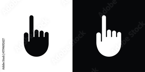 Finger icon, outline vector sign, linear and solid style. vector symbol on white background