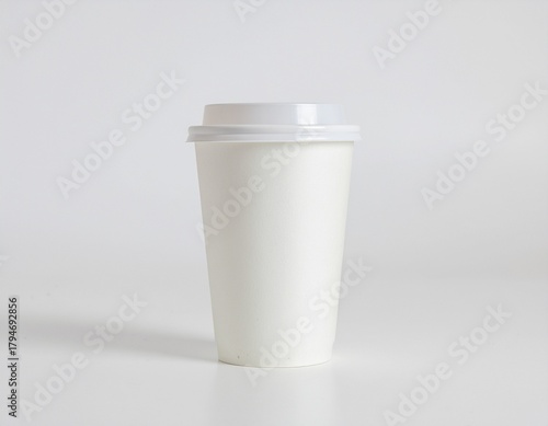Wallpaper Mural A white cup of coffee with white background. clean  a cup of coffee images. clean  cup of coffee. For advertise, sample and mock up purpose. Torontodigital.ca