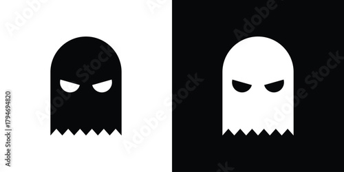 Ghost icon, outline vector sign, linear and solid style. vector symbol on white background